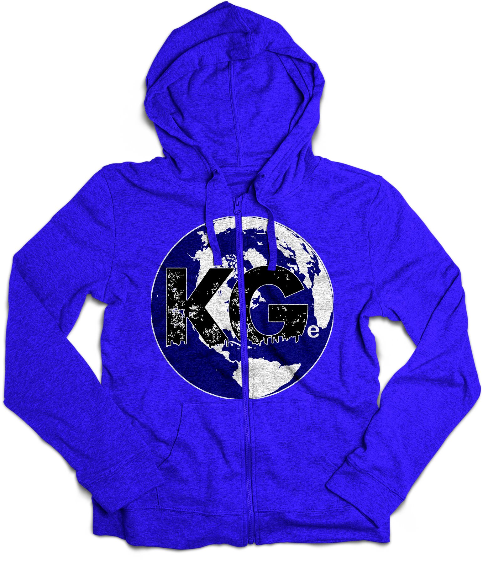 KG World Blue (2) Hooded Zip Sweatshirt