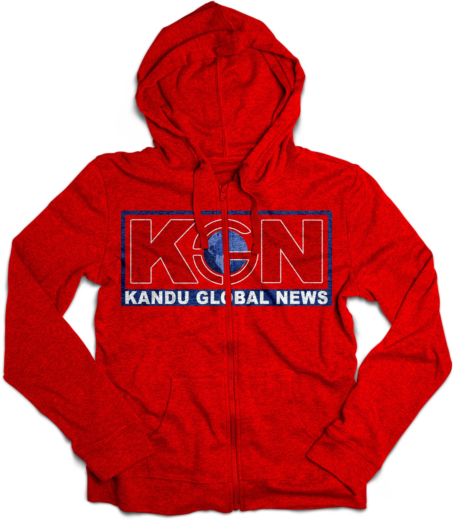 KGN Red Hooded Zip Sweatshirt